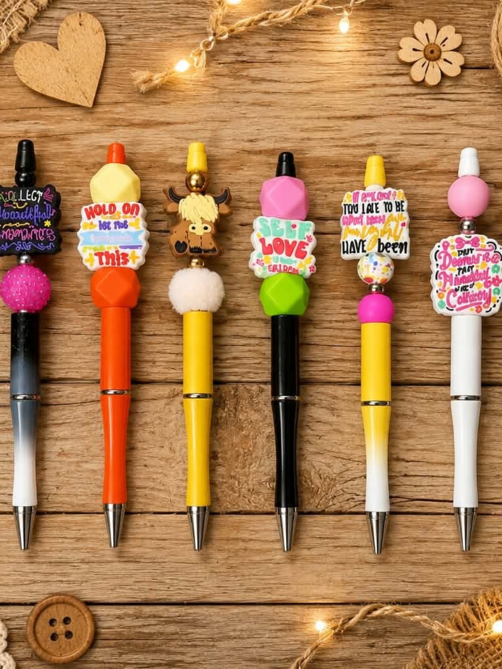 Colorful Decorative Topper Ballpoint Pens - Set 1